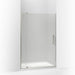 KOHLER 707546-D3-BNK Revel Pivot Shower Door, 74"H X 39-1/8 - 44"W, With 5/16" Thick Frosted Glass in Anodized Brushed Nickel