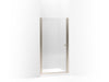 KOHLER 702410-L-ABV Fluence Pivot Shower Door, 65-1/2" H X 35 - 36-1/2" W, With 1/4" Thick Crystal Clear Glass in Anodized Brushed Bronze