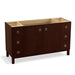 KOHLER K-99510-LG-1WG Jacquard 60" bathroom vanity cabinet with furniture legs, 2 doors and 6 drawers