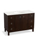 KOHLER K-99509-LGSD-1WB Jacquard 48" bathroom vanity cabinet with furniture legs, 2 doors and 6 drawers, split top drawers