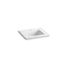 KOHLER K-2777-1-G81 Ceramic/Impressions 25" rectangular vanity-top bathroom sink with single faucet hole