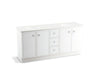 KOHLER K-99512-TK-1WA Jacquard 72" bathroom vanity cabinet with toe kick, 4 doors and 3 drawers
