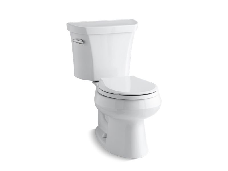 KOHLER 3977-0 Wellworth Two-Piece Round-Front 1.6 Gpf Toilet in White