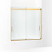 KOHLER K-706003-L Levity Sliding bath door, 62" H x 56-5/8 - 59-5/8" W, with 3/8" thick Crystal Clear glass
