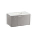 KOHLER K-99543-L-1WT Jute 36" wall-hung bathroom vanity cabinet with 1 door and 1 drawer on left