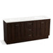KOHLER K-99525-TK-1WB Damask 72" bathroom vanity cabinet with toe kick, 4 doors and 3 drawers