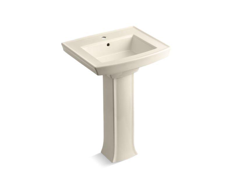 KOHLER 2359-1 Archer Pedestal bathroom sink with single faucet hole