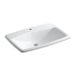 KOHLER K-2885-1-0 Drop-in bathroom sink with single faucet hole