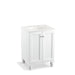 KOHLER K-99513-LG-1WA Damask 24" bathroom vanity cabinet with furniture legs and 2 doors