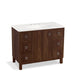 KOHLER K-99564-LG-1WE Jacquard 42" bathroom vanity cabinet with furniture legs, 1 door and 6 drawers