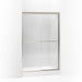 KOHLER 702208-L-MX Fluence Sliding Shower Door, 70-5/16" H X 44-5/8 - 47-5/8" W, With 1/4" Thick Crystal Clear Glass in Matte Nickel