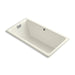 KOHLER K-856-GBN-96 Tea-for-Two 66" x 36" drop-in BubbleMassage air bath with Vibrant Brushed Nickel airjet finish