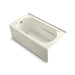 KOHLER K-1357-GLAW-96 Devonshire 60" x 32" alcove BubbleMassage(TM) Air Bath with Bask heated surface, integral apron, integral flange and left-hand drain