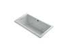 KOHLER K-1168-GCR-95 Underscore Rectangle 60" x 32" drop-in BubbleMassage(TM) Air Bath with chromatherapy