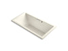 KOHLER K-1835-GW-96 Underscore Rectangle 72" x 36" drop-in BubbleMassage air bath with Bask heated surface and reversible drain