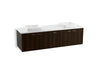 KOHLER K-99550-SD-1WJ Jute 72" wall-hung bathroom vanity cabinet with 4 doors and 1 split drawer