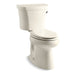 KOHLER 3949-TR-47 Highline Comfort Height Two-Piece Elongated 1.28 Gpf Chair Height Toilet With Right-Hand Trip Lever, Tank Cover Locks And 14" Rough-In in Almond