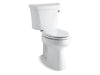KOHLER 3889-TR-0 Highline Comfort Height Two-Piece Elongated 1.28 Gpf Chair Height Toilet With Right-Hand Trip Lever, Tank Cover Locks And 10" Rough-In in White