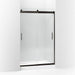 KOHLER K-706010-L Levity Sliding shower door, 74" H x 44-5/8 - 47-5/8" W, with 3/8" thick Crystal Clear glass and blade...