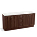 KOHLER K-99525-TK-1WE Damask 72" bathroom vanity cabinet with toe kick, 4 doors and 3 drawers