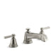 KOHLER T13140-4B-BN Pinstripe Deck-Mount Bath Faucet Trim For High-Flow Valve With Lever Handles, Valve Not Included in Vibrant Brushed Nickel