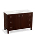 KOHLER K-99509-LGSD-1WG Jacquard 48" bathroom vanity cabinet with furniture legs, 2 doors and 6 drawers, split top drawers