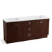 KOHLER K-99538-TKSD-1WG Poplin 72" bathroom vanity cabinet with toe kick, 4 doors and 3 drawers, split top drawer