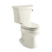 KOHLER 3978-RA-96 Wellworth Two-Piece Elongated 1.6 Gpf Toilet With Right-Hand Trip Lever in Biscuit