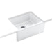 KOHLER 6573-5U-0 Alcott 25-1/4" X 22" X 8-5/8" Undermount Single-Bowl Farmhouse Kitchen Sink With 5 Oversize Faucet Holes in White
