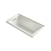 KOHLER K-1167-LFG-NY Underscore Rectangle 60" x 30" alcove BubbleMassage(TM) Air Bath with integral flange and left-hand drain