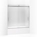 KOHLER K-706003-L Levity Sliding bath door, 62" H x 56-5/8 - 59-5/8" W, with 3/8" thick Crystal Clear glass