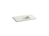 KOHLER K-2781-1 Ceramic/Impressions 37" rectangular vanity-top bathroom sink with single faucet hole