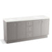 KOHLER K-99512-TK-1WT Jacquard 72" bathroom vanity cabinet with toe kick, 4 doors and 3 drawers