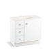 KOHLER K-99507-TKL-1WA Jacquard 36" bathroom vanity cabinet with toe kick, 1 door and 3 drawers on left