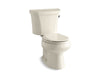 KOHLER 3997-RA-47 Wellworth Two-Piece Round-Front 1.28 Gpf Toilet With Right-Hand Trip Lever in Almond