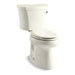 KOHLER 3949-TR-96 Highline Comfort Height Two-Piece Elongated 1.28 Gpf Chair Height Toilet With Right-Hand Trip Lever, Tank Cover Locks And 14" Rough-In in Biscuit