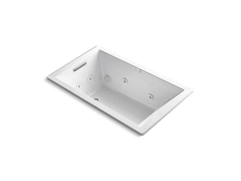 KOHLER K-1849-H2-0 Underscore Rectangle 60" x 36" drop-in whirlpool with heater without jet trim