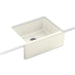 KOHLER 6573-5U-96 Alcott 25-1/4" X 22" X 8-5/8" Undermount Single-Bowl Farmhouse Kitchen Sink With 5 Oversize Faucet Holes in Biscuit