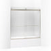 KOHLER K-706005-L Levity Sliding bath door, 59-3/4" H x 54 - 57" W, with 1/4" thick Crystal Clear glass
