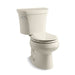 KOHLER 3947-T-47 Wellworth Two-Piece Round-Front 1.28 Gpf Toilet With Tank Cover Locks And 14" Rough-In in Almond