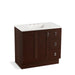 KOHLER K-99533-TKR-1WG Poplin 36" bathroom vanity cabinet with toe kick, 1 door and 3 drawers on right