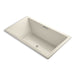 KOHLER K-1174-G-47 Underscore Rectangle 72" x 42" drop-in BubbleMassage(TM) Air Bath with center drain