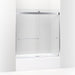 KOHLER K-706166-L Levity Sliding bath door, 62" H x 56-5/8 - 59-5/8" W, with 5/16" thick Crystal Clear glass