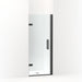 KOHLER 27576-10L-BL Composed 27-5/8"–28-3/8" W X 71-1/2" H Frameless Pivot Shower Door With 3/8" Crystal Clear Glass And Back-To-Back Vertical Door Pulls in Matte Black