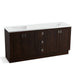 KOHLER K-99538-TKSD-1WB Poplin 72" bathroom vanity cabinet with toe kick, 4 doors and 3 drawers, split top drawer