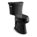 KOHLER 3949-U-7 Highline Comfort Height Two-Piece Elongated 1.28 Gpf Chair Height Toilet With Insulated Tank And 14" Rough-In in Black