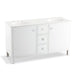 KOHLER K-99511-LGSD-1WA Jacquard 60" bathroom vanity cabinet with furniture legs, 2 doors and 3 drawers, split top drawer
