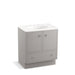 KOHLER K-99503-TK-1WT Jacquard 30" bathroom vanity cabinet with toe kick, 2 doors and 1 drawer
