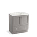 KOHLER K-99529-TK-1WT Poplin 30" bathroom vanity cabinet with toe kick, 2 doors and 1 drawer