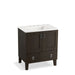 KOHLER K-99529-LG-1WC Poplin 30" bathroom vanity cabinet with legs, 2 doors and 1 drawer